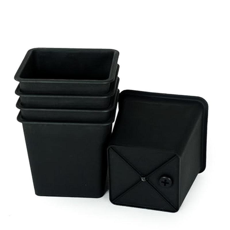 9" Square Garden Plastic Can Urn - Nursery Pots With Drainage  5 . Weather- And , For Plant Growth Tub , Suitable Various Plants