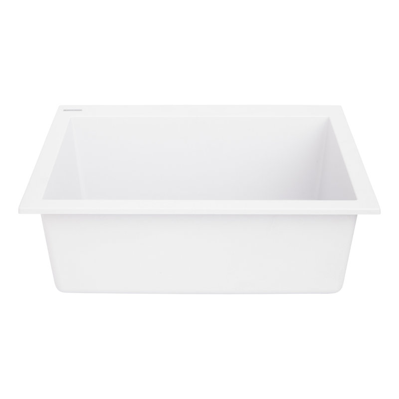 Holcomb 24" L Drop-In Kitchen Sink, Cloud White