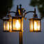 Lampadaire d'extérieur 3 têtes noir classique