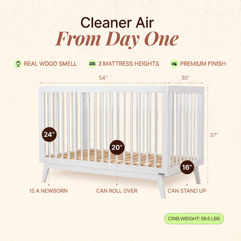 Soho 3-in-1 Convertible Crib, White