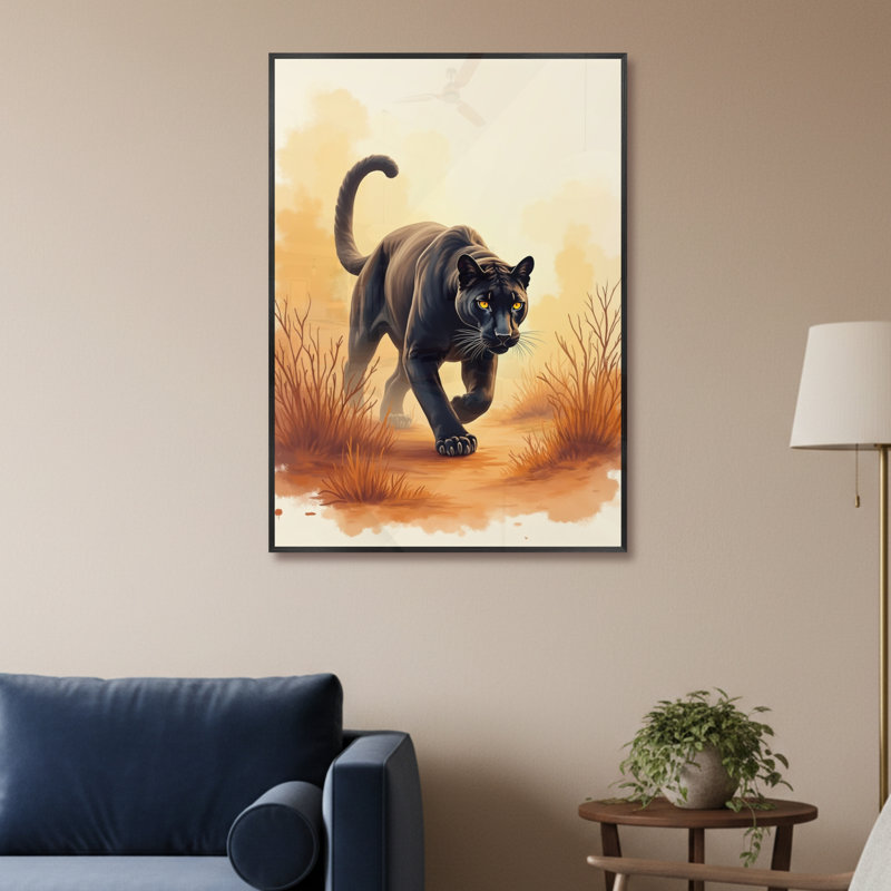 Single Picture Frame LED Illuminated Wall Art Wall Art on Glass / Aluminium, 60cm H x 50cm W