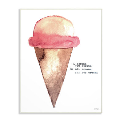 «Abiding I Scream For Ice Cream», aquarelle