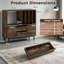 Metal,Manufactured Wood 87cm H Media Shelves-1904416460