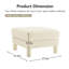 Repose-pieds Lucas - polyester - beige-764093417