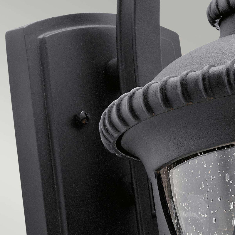 Farella Black Outdoor Wall Lantern, 59.5cm H x 26cm W x 33.1cm D