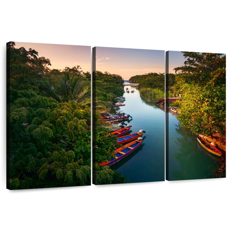 Alvord Jamaican Boats, 20" H x 33" W