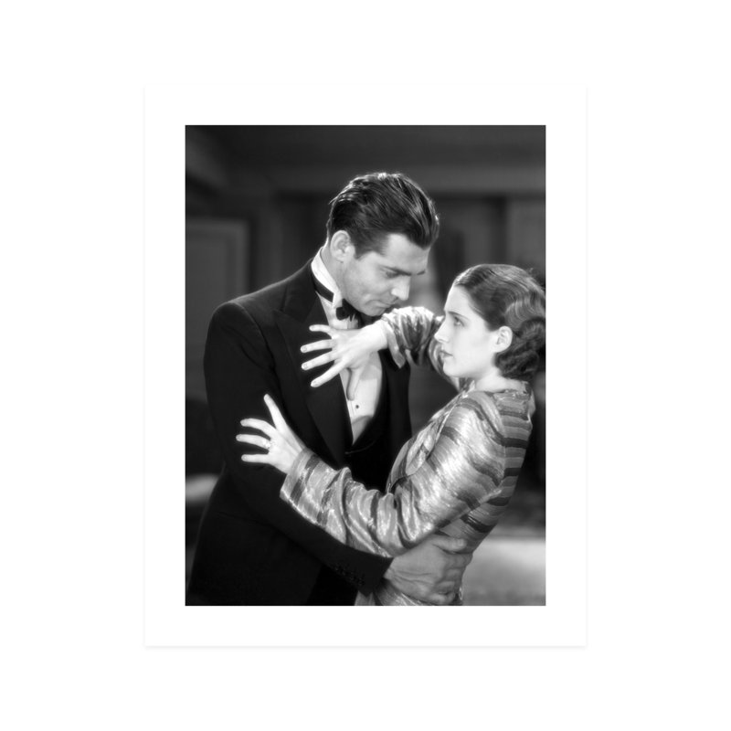 Clark Gable Fighting with Norma Shearer - photographie non encadrée, H 10 po x l 8 po