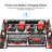 Metal Tool Storage Shelf With Surge Protection Power Strip - Black, Efficient Charging & Organization