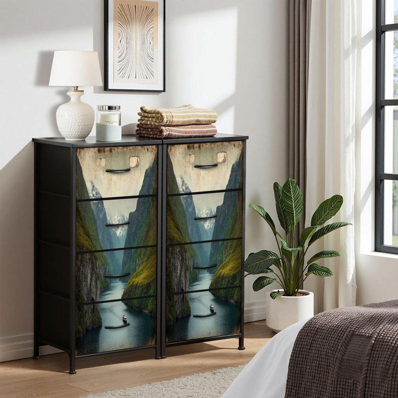 Commode pour commode de chambre à coucher pour garde-robe de chambre à coucher avec tiroirs 4 compartiments