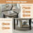 34.5'' Rubber Wood Center Table w/Spacious Tabletop & Storage Shelf Modern