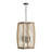 Jacob 4 - Light Gray Iron Silk Lantern Pendant