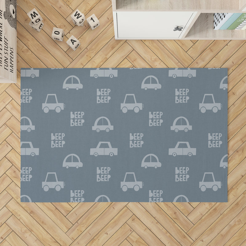 Tapis de jeu Beep Kids, Bleu, Rectangulaire 3 pi x 5 pi