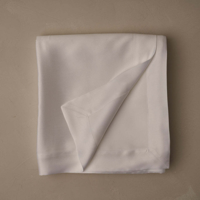 Woodland Silk Flat Sheet, Queen Flat Sheet, White