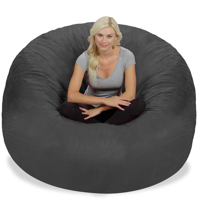 Large Classic Bean Bag Symple Stuff Upholstery Color: Black