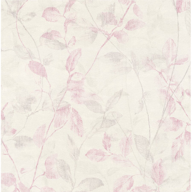 Rouleau de papier peint floral et botanique L 33 pi x l 21 po Hetherington, Crème