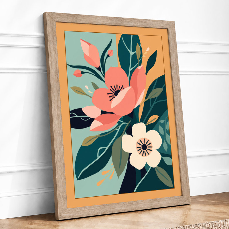 Blooming Botanica Botanical - Framed Print, Oak, A4 - 29.7 x 21.0 cm