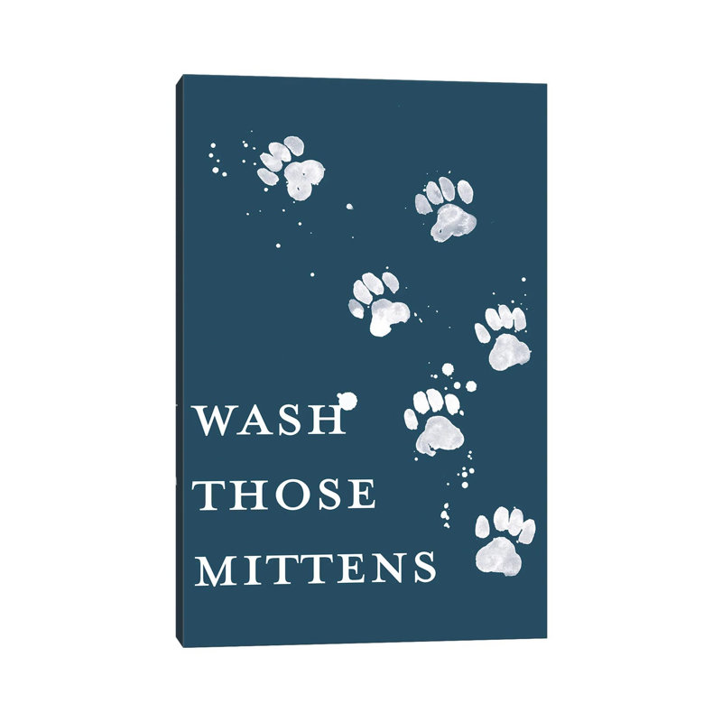 Wash Your Paws II by Grace Popp - Wrapped Canvas Painting, 20.32 cm H x 30.48 cm W