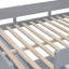 Lit mezzanine double gris avec bureau et tablette: Solution polyvalente pour chambre à coucher et tablette - Gris: Mobilier élégant