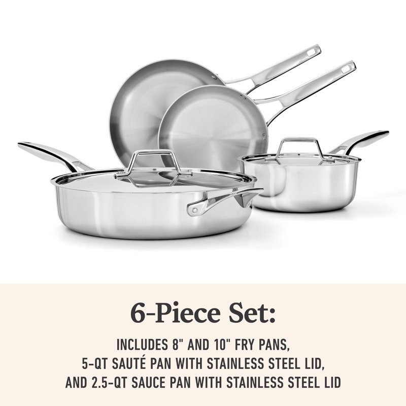 Calphalon Premier Stainless Steel 6-Piece Cookware Set