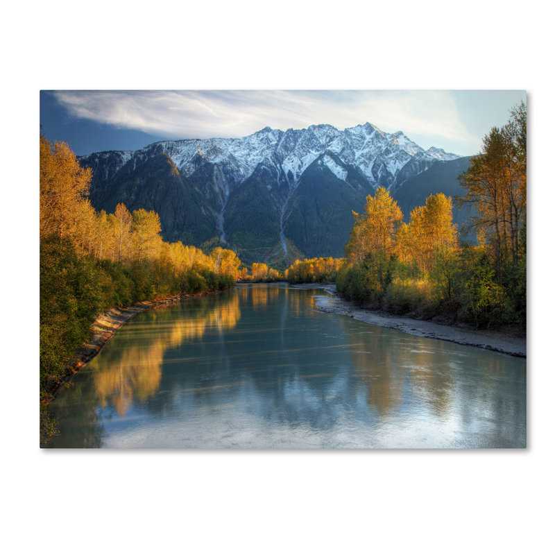 " Autumn River " by Pierre Leclerc, 14" H x 19" W x 2" D