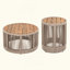 Ensemble de table industrielle rustique, table basse et table d'appoint avec design en corde tissée, ensemble de table moderne et fonctionnel pour le salon et la maison-242652123