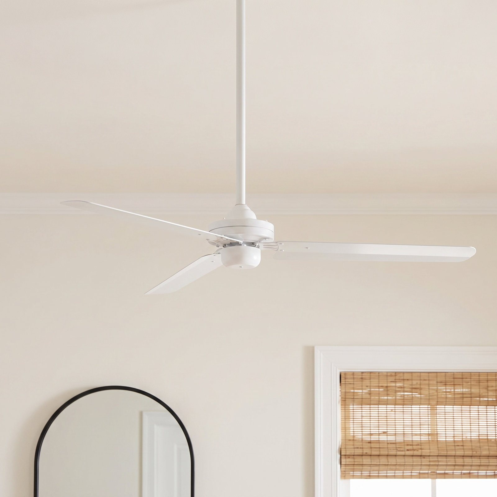 Steal 54" Ceiling Fan, Flat White
