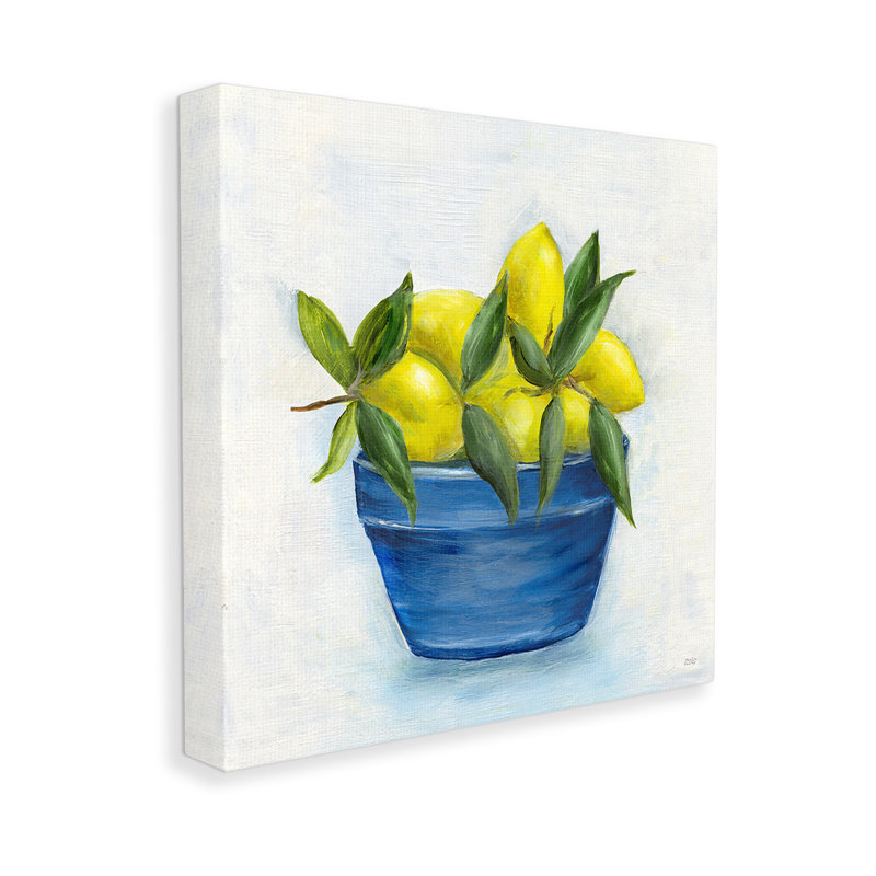 Citrons en campagne, art mural par Marilyn Dunlap, Toile tendue, H 24 po x l 24 po x P 1,5 po