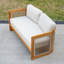 Causeuse de terrasse en bois d'acacia avec coussins Brewsty