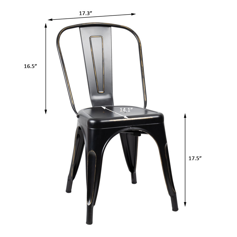 Chaise d'appoint Borowski, Noir / or
