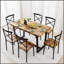 Ensemble de salle à manger 7 pièces avec chaises confortables et table durable, parfait pour les réunions de famille et les cuisines modernes