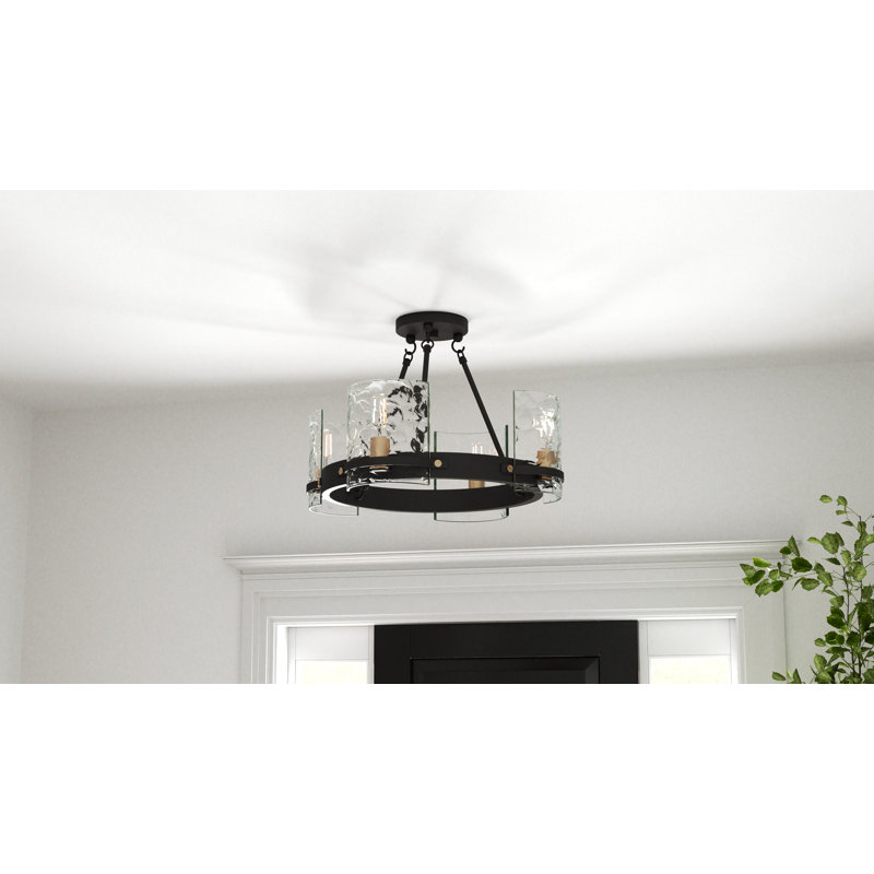 Gloucester 4-Light Matte Black Semi-Flush Mount
