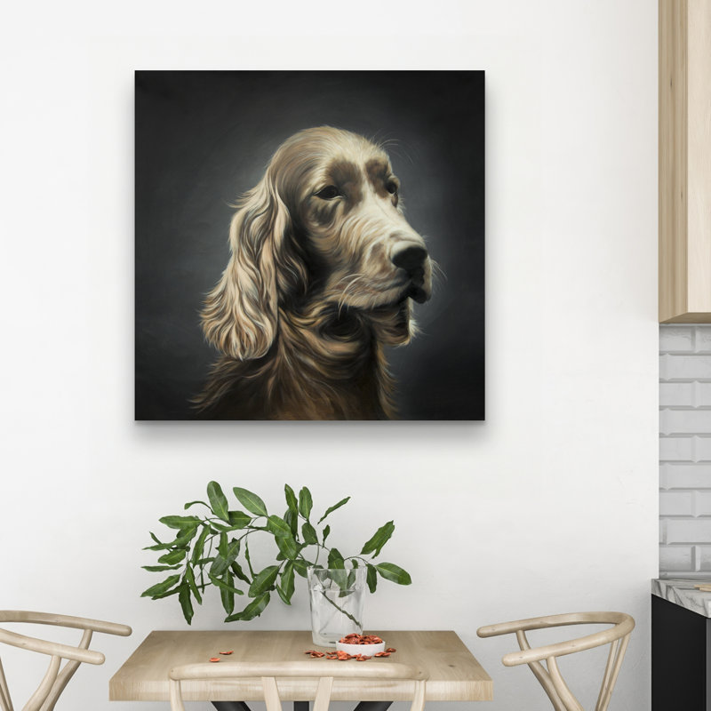 Field spaniel - 32"x32" art on canvas