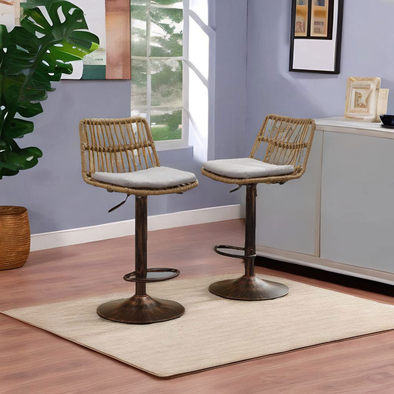 Tabouret de comptoir à hauteur ajustable Audella