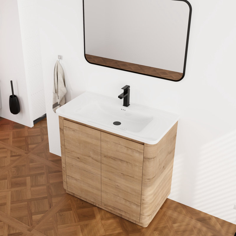 Meuble-lavabo simple 36 po avec comptoir en céramique 36 po, 36
