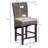 Encinal Upholstered Counter Stool with Solid Wood Frame-1413967666