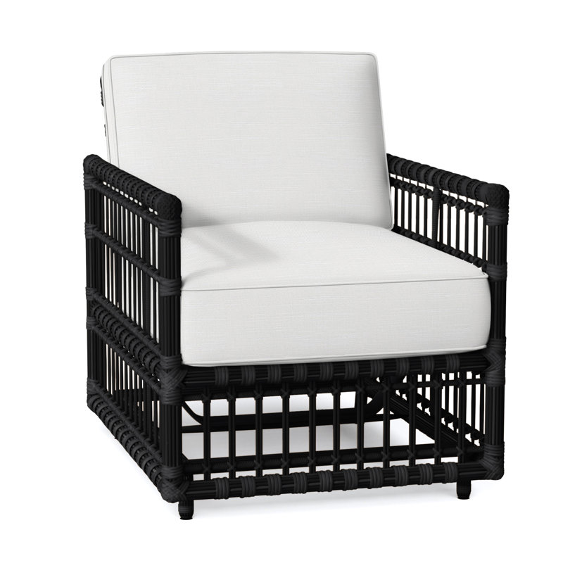 Fauteuil Newport tissé à ressorts - Onyx, Welt, Dentelle Rollo, Onyx