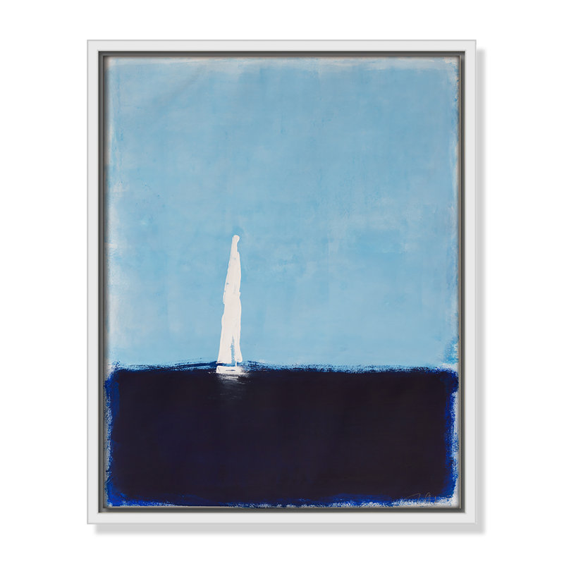 «Morning Sails I Print» par , Toile avec cadre, L 12,5 po x H 15,5 po, Flotteur blanc