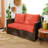 Outdoor 5'' Loveseat Seat / Back Cushion-1232722275