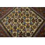 Tapis oriental fait à la main à motif floral orange et rouge 4 x 6 pi