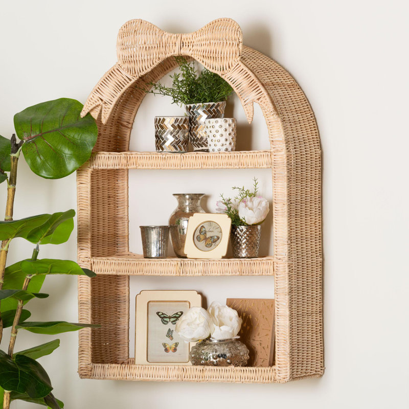 Tablette murale Bali & Pari Creusa Natural Rattan