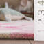 Tapis floral gris / rose en laine / coton touffeté à la main Jardin 403-108596841