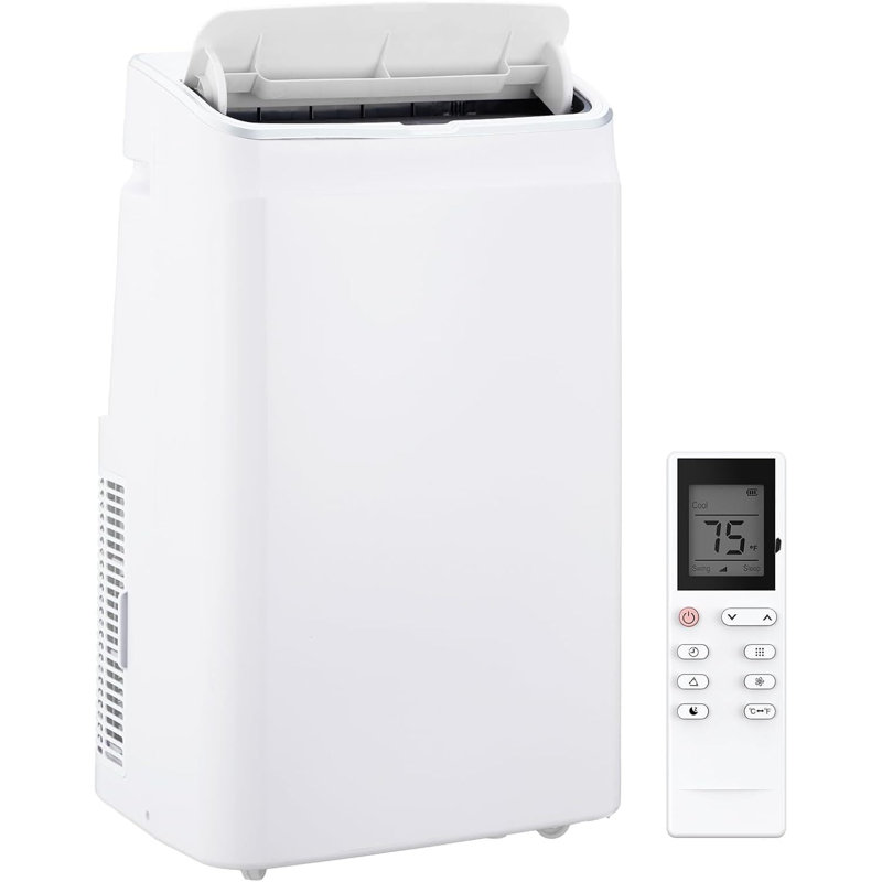 14000 BTU Portable AC - 3-in-1 Cool/Dehumidifier/Fan for 700SqFt Quiet Window Kit Included