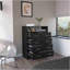 Commode 4 tiroirs Pérou, plateau supérieur, 1 tablette ouverte - noir-186450491