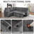 83.6''Corduroy Modular Sectional Sleeper Sofa, L-Shaped Pull-Out Bed with Storage & Cup Holders-915238490