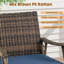 3 Pieces Rocking Bistro Set Outdoor PE Wicker Conversation Set With Cushions