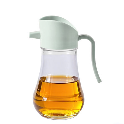Fixturedisplays® Glass Oil Bottle Dispenser Leakproof And No Drip For Kitchen, 250ML/9 Ounces Green Easy To Replenish And Clean, Great For Oil Vinegar Sauce, Etc 909A787B373B41EFBE48E28A9E70A581
