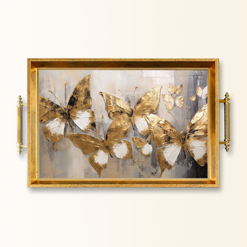 Elegant Glass Tray, 19.7 x 11.4 x 1.4 inches | 100% Durable Glass Construction | Easy to Clean with Damp Cloth | Ideal for Serving, Decorative Display, and Organizing | Stylish Addition to Home Décor