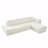 Boneless 113" L-Shaped Chenille Sectional Sofa with Double-Layer Cushions-124632835