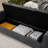 Wide Upholstered Flip-up Storage Bench With Flared Arms And Solid Wood Legs-1973753238