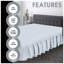 Premium Cotton Blend Plain Dyed Valance Sheet | Soft Durable and Breathable Luxury Bed Sheet for Ultimate Comfort-35991565-35991538